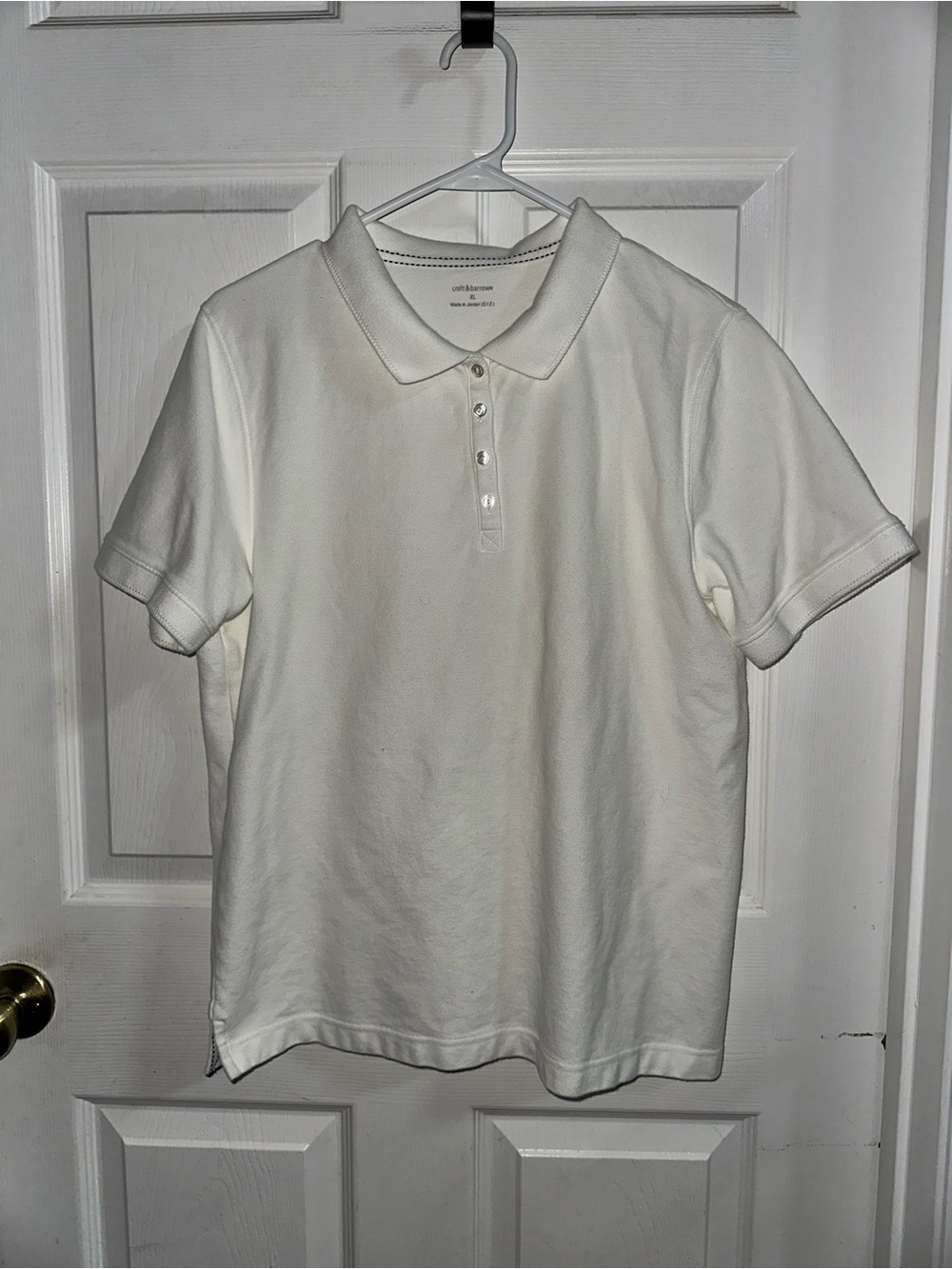 Croft & Barrow White Polo Size XL